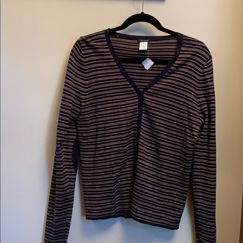 Jcrew Striped Cardigan NWT